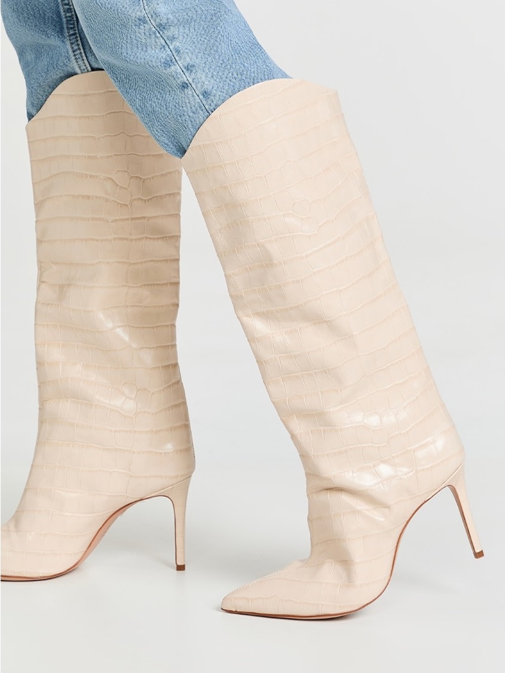 Schutz Maryana Boot in Eggshell